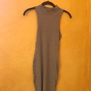Mock neck heather grey knit dress Size S